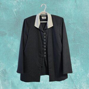 Vintage Panache Canada Black & White Blazer – Power Dressing Vibes